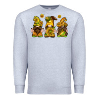 Heather Grey sunflower gnomies Premium Sweatshirt - texasbilliewilder