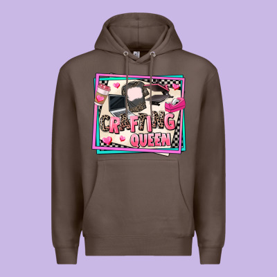 Crafting Queen Premium Hoodie Designed By Adodesignshop