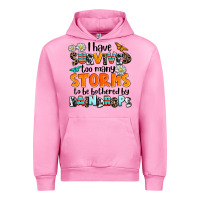 Fuchsia Pink i have survived to may storms to be bothered by ra Urban Hoodie - AdoDesignShop