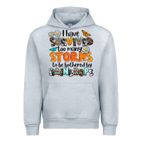 Heather Grey i have survived to may storms to be bothered by ra Urban Hoodie - AdoDesignShop