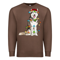 Chestnut Husky Christmas Lights Premium Sweatshirt - RanaPortraitStore