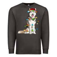 Smoke Husky Christmas Lights Premium Sweatshirt - RanaPortraitStore