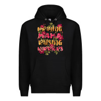 Black praying mama raising warriors Premium Hoodie - JahusDesignShop