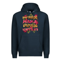 Navy praying mama raising warriors Premium Hoodie - JahusDesignShop
