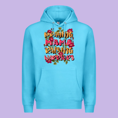 Praying Mama Raising Warriors Premium Hoodie Designed By Jahusdesignshop