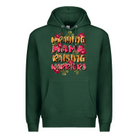 Sports Green praying mama raising warriors Premium Hoodie - JahusDesignShop