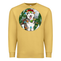 Antique Gold husky and farm ornament Premium Sweatshirt - RanaPortraitStore