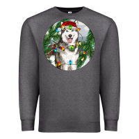Charcoal Heather husky and farm ornament Premium Sweatshirt - RanaPortraitStore