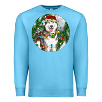 Ocean Blue husky and farm ornament Premium Sweatshirt - RanaPortraitStore