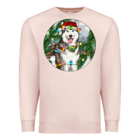 Pale Pink husky and farm ornament Premium Sweatshirt - RanaPortraitStore
