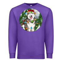 Purple husky and farm ornament Premium Sweatshirt - RanaPortraitStore