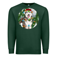 Sports Green husky and farm ornament Premium Sweatshirt - RanaPortraitStore