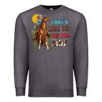Charcoal Heather take a ride on the wild side with rodeo Premium Sweatshirt - texasbilliewilder