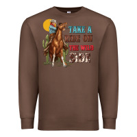 Chestnut take a ride on the wild side with rodeo Premium Sweatshirt - texasbilliewilder