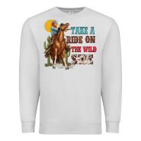 Dove Grey take a ride on the wild side with rodeo Premium Sweatshirt - texasbilliewilder
