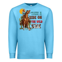 Ocean Blue take a ride on the wild side with rodeo Premium Sweatshirt - texasbilliewilder