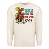 Sandshell take a ride on the wild side with rodeo Premium Sweatshirt - texasbilliewilder