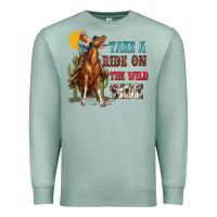 Seafoam take a ride on the wild side with rodeo Premium Sweatshirt - texasbilliewilder