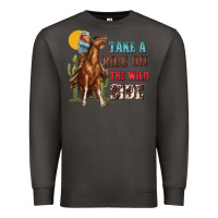 Smoke take a ride on the wild side with rodeo Premium Sweatshirt - texasbilliewilder