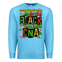 Ocean Blue unapologetically pretty black and educated cna zillion Premium Sweatshirt - Zillion Design Studio