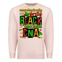 Pale Pink unapologetically pretty black and educated cna zillion Premium Sweatshirt - Zillion Design Studio