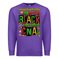 Purple unapologetically pretty black and educated cna zillion Premium Sweatshirt - Zillion Design Studio