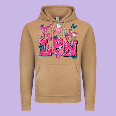 Lpn Cancer  Nurse With Vintage Hoodie Designed By Adodesignshop