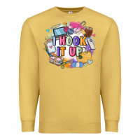 Antique Gold i hook it up  sewing Premium Sweatshirt - Zillion Design Studio