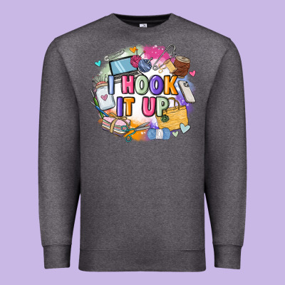 I Hook It Up  Sewing Premium Sweatshirt Designed By Zillion Design Studio
