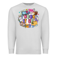 Dove Grey i hook it up  sewing Premium Sweatshirt - Zillion Design Studio