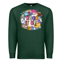 Sports Green i hook it up  sewing Premium Sweatshirt - Zillion Design Studio
