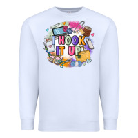 White i hook it up  sewing Premium Sweatshirt - Zillion Design Studio