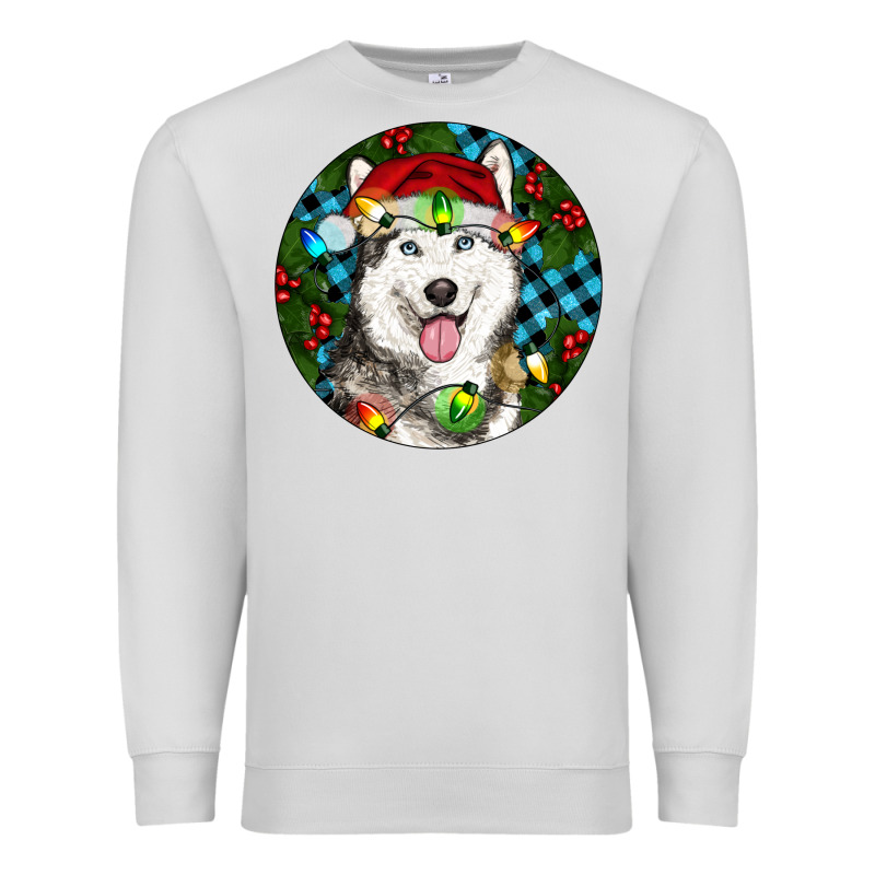 Christmas Husky Premium Sweatshirt by RanaPortraitStore | Teevron