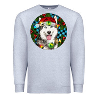 Heather Grey Christmas Husky Premium Sweatshirt - RanaPortraitStore