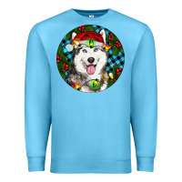 Ocean Blue Christmas Husky Premium Sweatshirt - RanaPortraitStore