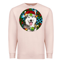 Pale Pink Christmas Husky Premium Sweatshirt - RanaPortraitStore