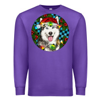 Purple Christmas Husky Premium Sweatshirt - RanaPortraitStore