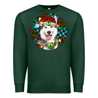 Sports Green Christmas Husky Premium Sweatshirt - RanaPortraitStore
