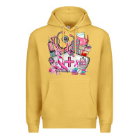 Antique Gold nurse  and cancer Premium Hoodie - AdoDesignShop