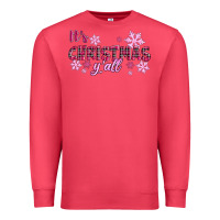 Cardinal It's Christmas Y'all Season Pink Christmas Premium Sweatshirt - RanaPortraitStore