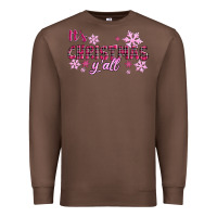 Chestnut It's Christmas Y'all Season Pink Christmas Premium Sweatshirt - RanaPortraitStore