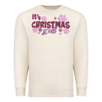 It's Christmas Y'all Season Pink Christmas Premium Sweatshirt | Teevron