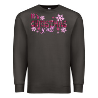 Smoke It's Christmas Y'all Season Pink Christmas Premium Sweatshirt - RanaPortraitStore