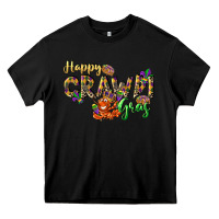 Black Happy crawdi Gras Heavy Core Tee - LillyAllenDesigns
