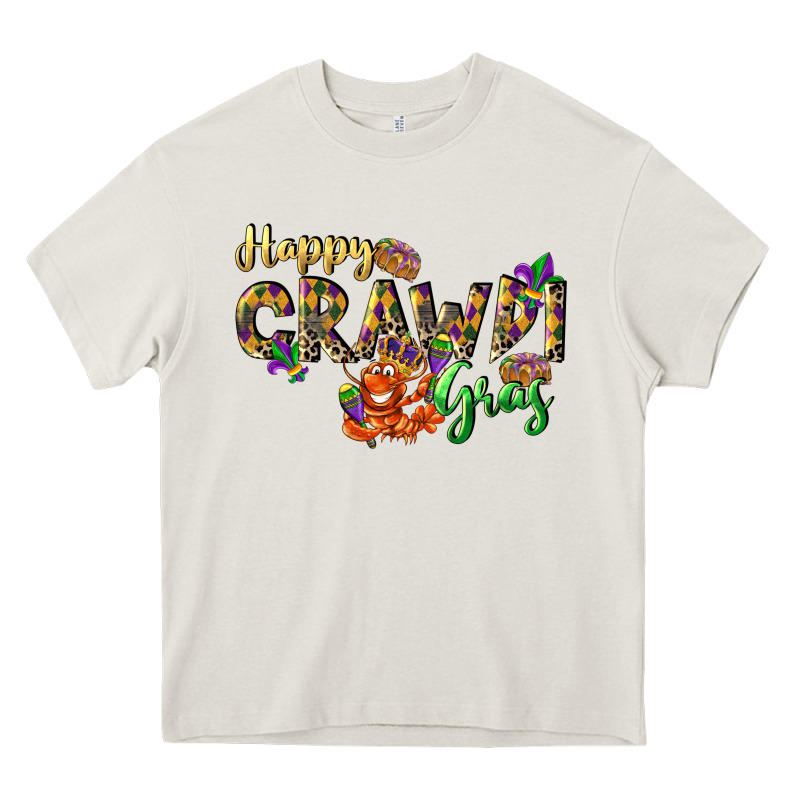 Happy Crawdi Gras Heavy Core Tee by LillyAllenDesigns | Teevron