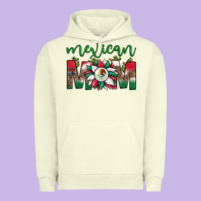 Mexican Flag Sunflower Mom Leopard Urban Hoodie Designed By Jahusdesignshop