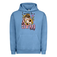 Pigment Pebble Blue i wanna be a cowboo baby halloween Urban Hoodie - AdoDesignShop