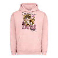 Pigment Salmon i wanna be a cowboo baby halloween Urban Hoodie - AdoDesignShop