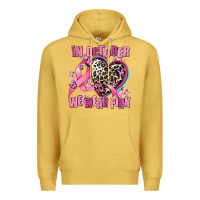 Antique Gold western leopard  in october we wear pink heart Premium Hoodie - AdoDesignShop