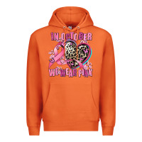 Carrot western leopard  in october we wear pink heart Premium Hoodie - AdoDesignShop